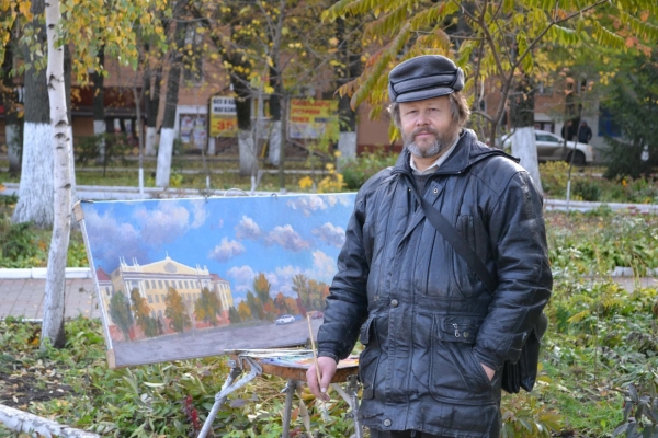 Выставка курских художников, лауреатов премии им. А. А. Дейнеки Владимира Соколинского, Николая Меньшикова, Михаила Золотых.